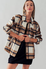 Load image into Gallery viewer, Camel Madison Plaid Shacket
