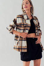 Load image into Gallery viewer, Camel Madison Plaid Shacket
